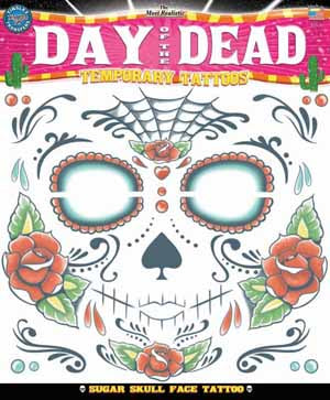 Tatouages pour visage Day of the Dead