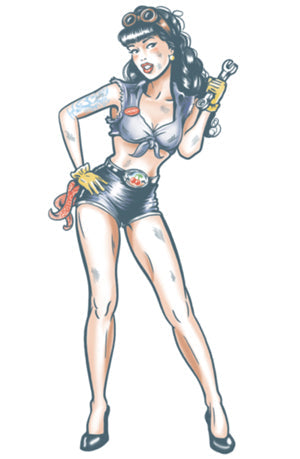 Tatouage pin-up mécanicienne