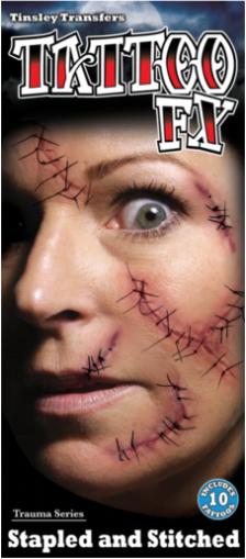 Tatouages pour visage point de suture