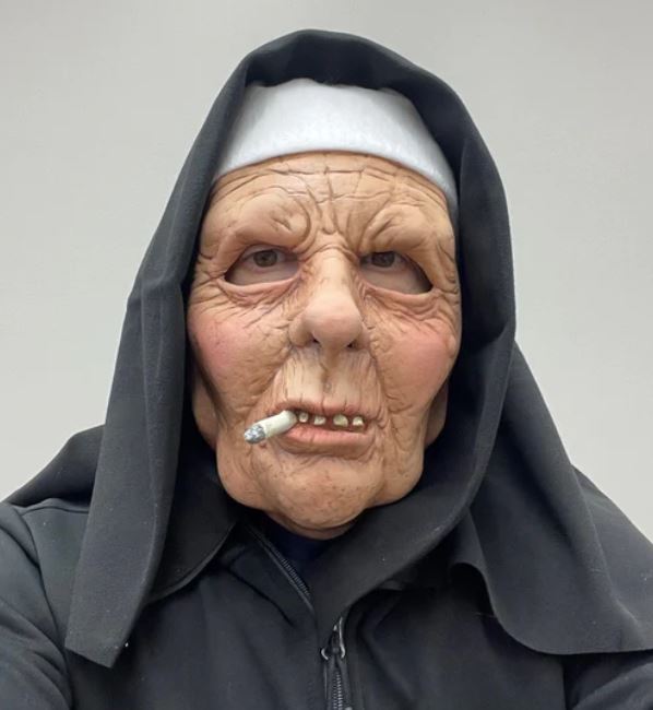 Masque de religieuse affreuse pour adulte