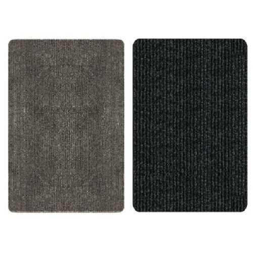 Tapis 24 po x 36 po côtelé endos caoutchouc noir