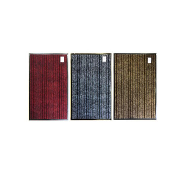 Tapis 16 po x 24 po côtelé endos caoutchouc noir
