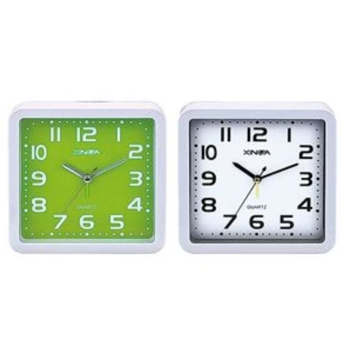 Horloge murale 6 po carrée noir / blanc