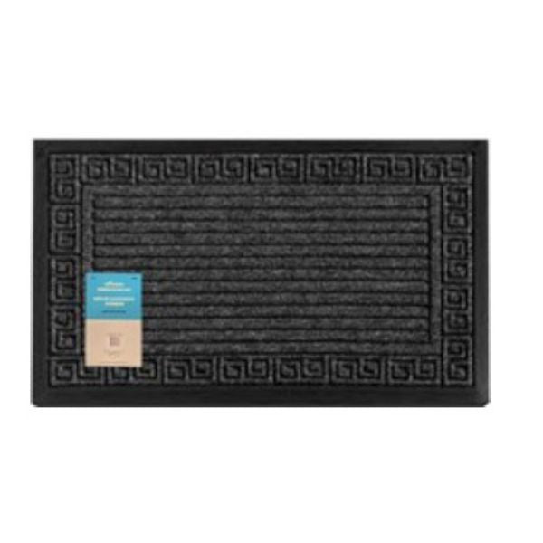 Tapis extérieur 18 po x 30 po endos caoutchouc noir