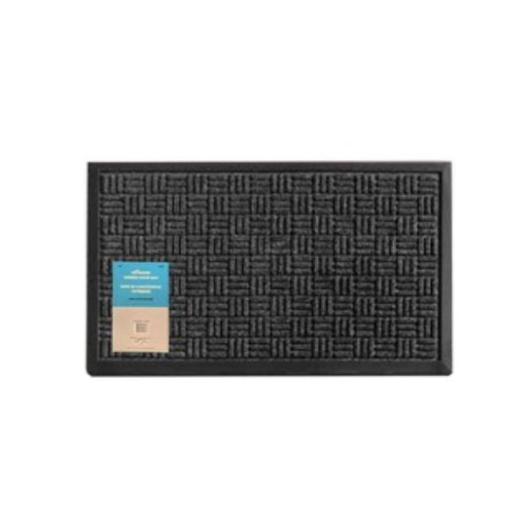 Tapis extérieur 18 po x 30 po endos caoutchouc noir