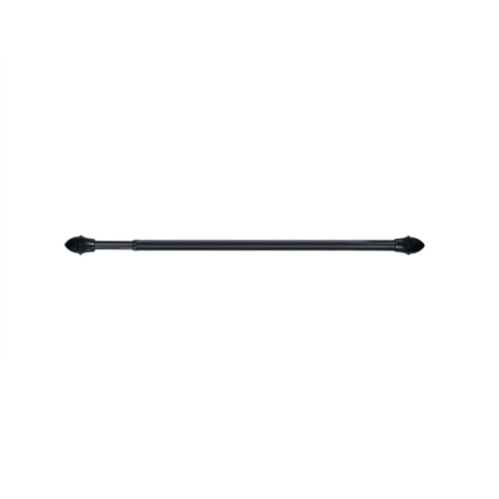 Tringle à rideau 5/8 po noir mat (support inclus)