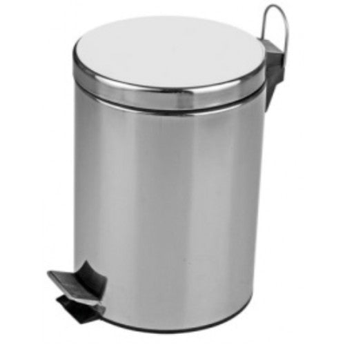 Poubelle ronde à pédale 3 L en acier inoxydable