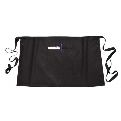 Tablier de serveur avec pochette en coton noir