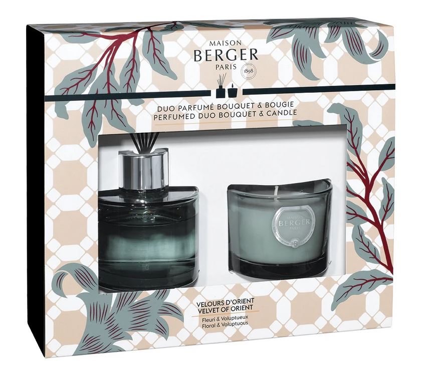 Coffret Maison Berger duo bouquet et bougie Velours d'Orient