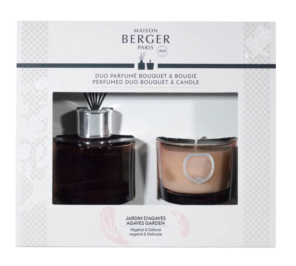 Coffret Maison Berger duo bouquet et bougie Jardin d'agaves