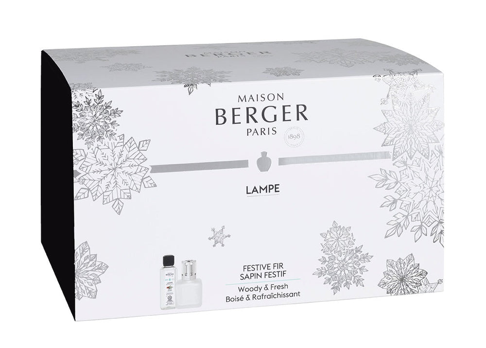 Coffret Maison Berger lampe carrée avec recharge sapin festif 250 ml