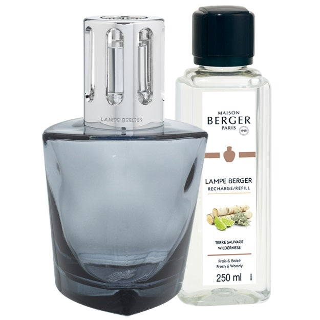 Coffret Maison Berger lampe Terra noire avec recharge Terre sauvage 250 ml