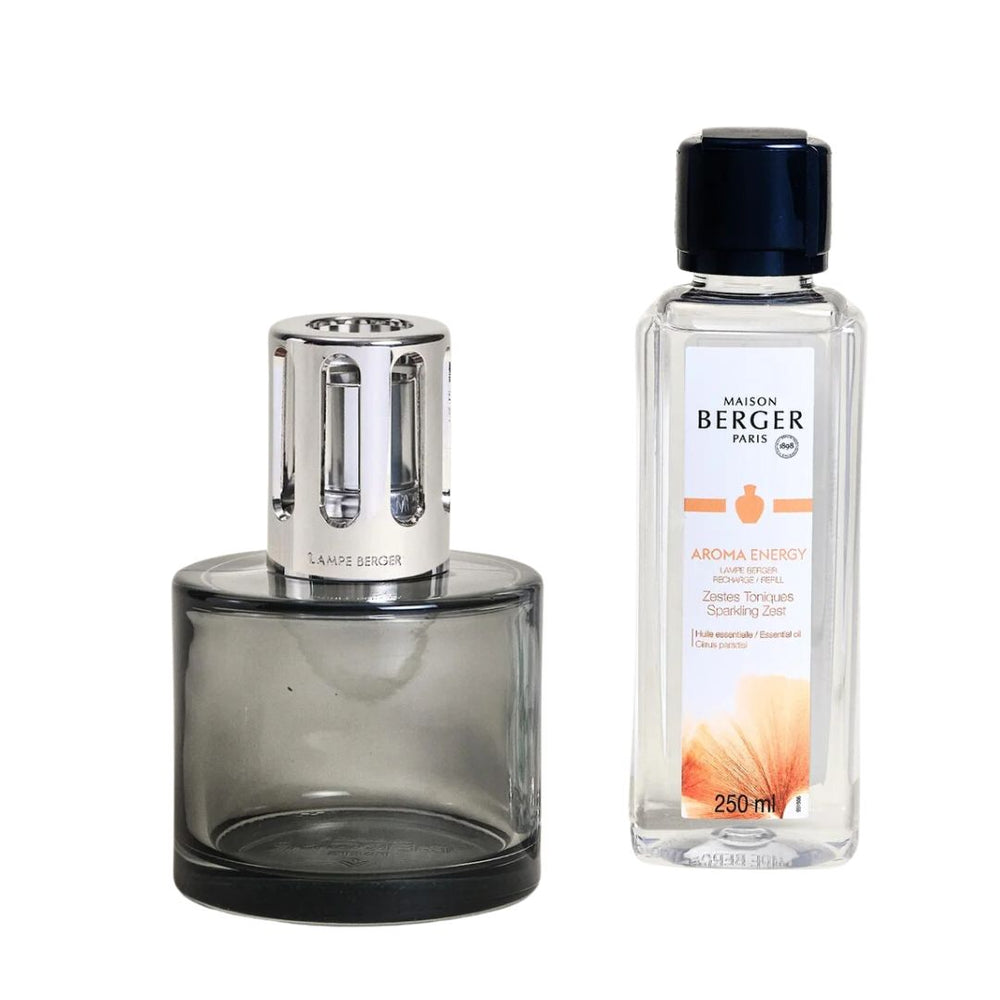 Coffret Maison Berger Aroma Energy lampe grise avec recharge Zestes toniques 250 ml