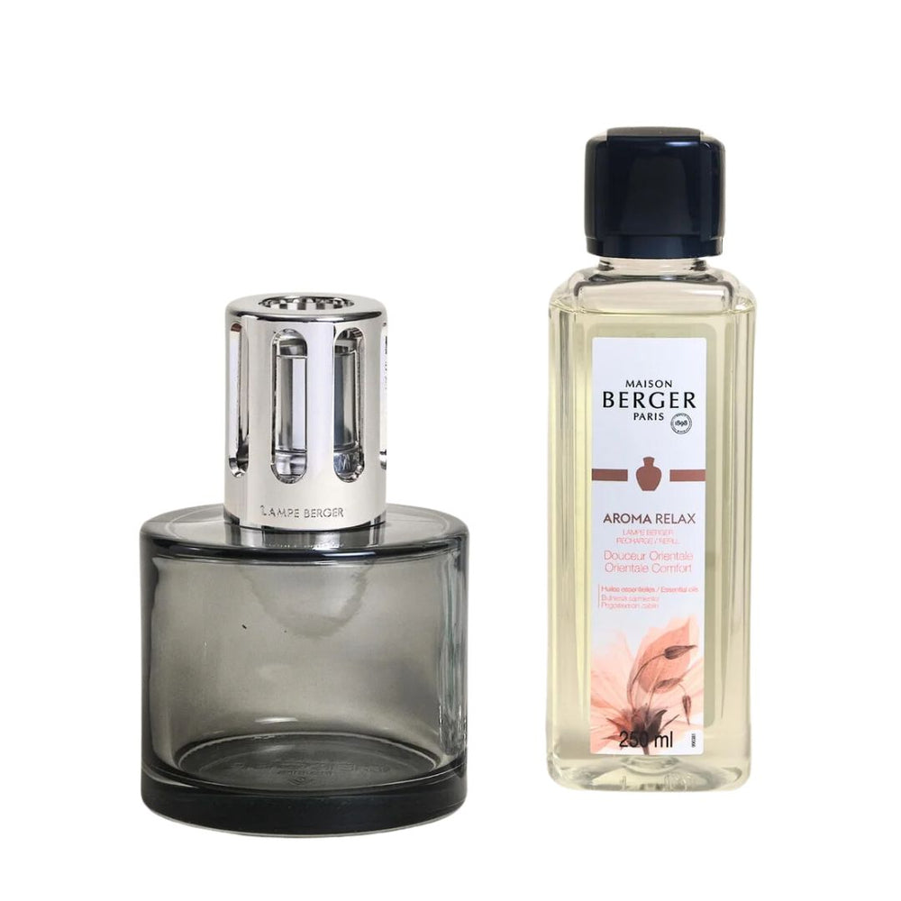 Coffret Maison Berger Aroma Relax lampe grise avec recharge Douceur Orientale 250 ml
