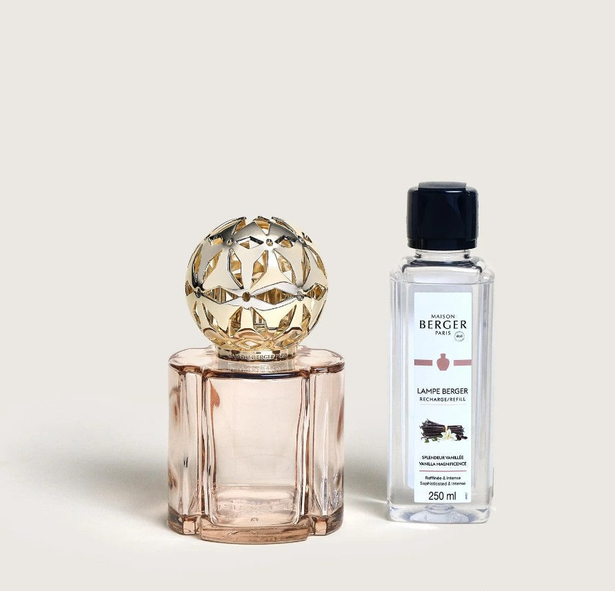 Coffret Maison Berger lampe Pomelis beige avec recharge Splendeur Vanillée 250 ml