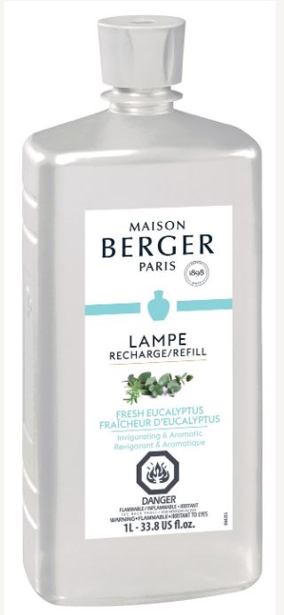 Recharge lampe Maison Berger 1 L fraîcheur d'eucalyptus