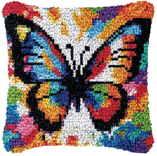 Ensemble points noués housse pour coussin 17 po x 17 po Jacarou papillon