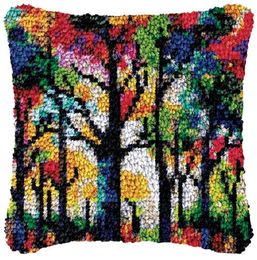 Ensemble points noués housse pour coussin 17 po x 17 po Jacarou forêt