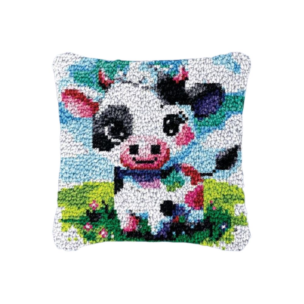 Ensemble points noués housse pour coussin 17 po x 17 po Jacarou vache
