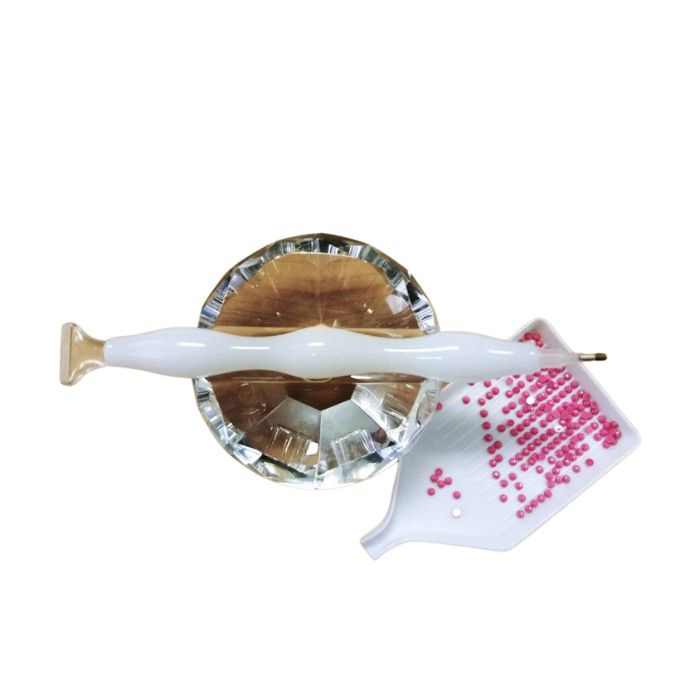 Broderie de diamant (Diamond Painting) stylet en verre blanc