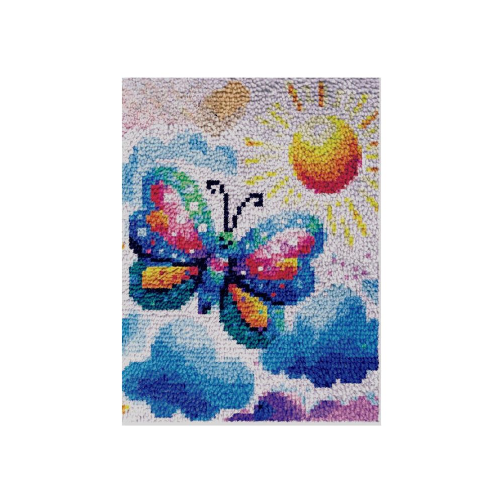 Ensemble points noués tapis 16 po x 20 po Jacarou papillon
