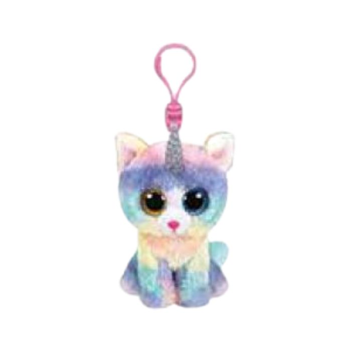 Peluche Heather le chat avec une corne avec anneau