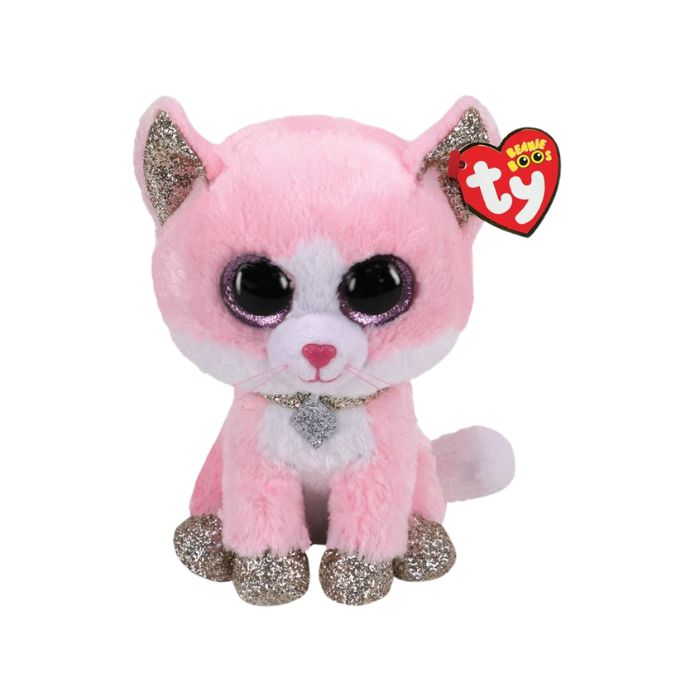 Peluche Fiona le chat rose régulier