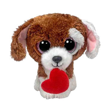 Peluche Cuddles le chien avec coeur régulier