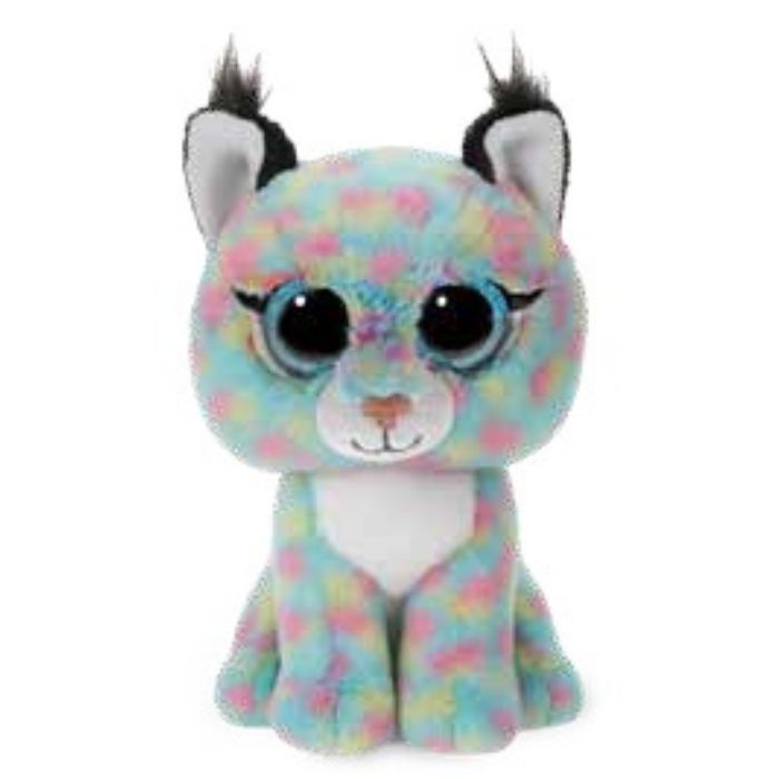 Peluche Lynx le lynx bleu à pois régulier