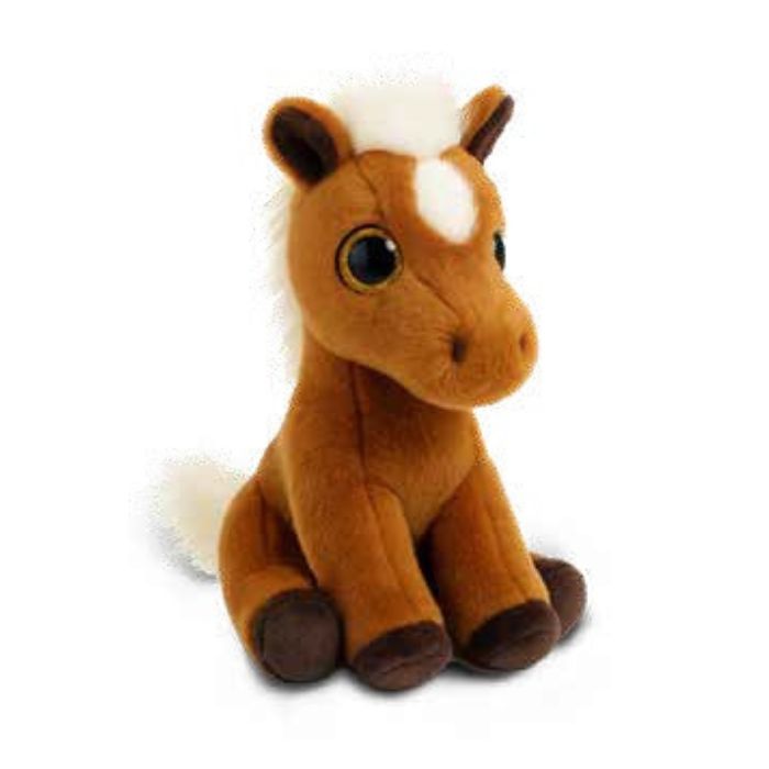 Peluche Morty le cheval mustang brun régulier