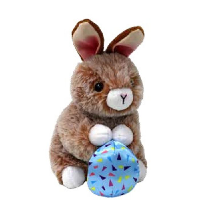 Peluche Praline le lapin brun avec oeuf régulier
