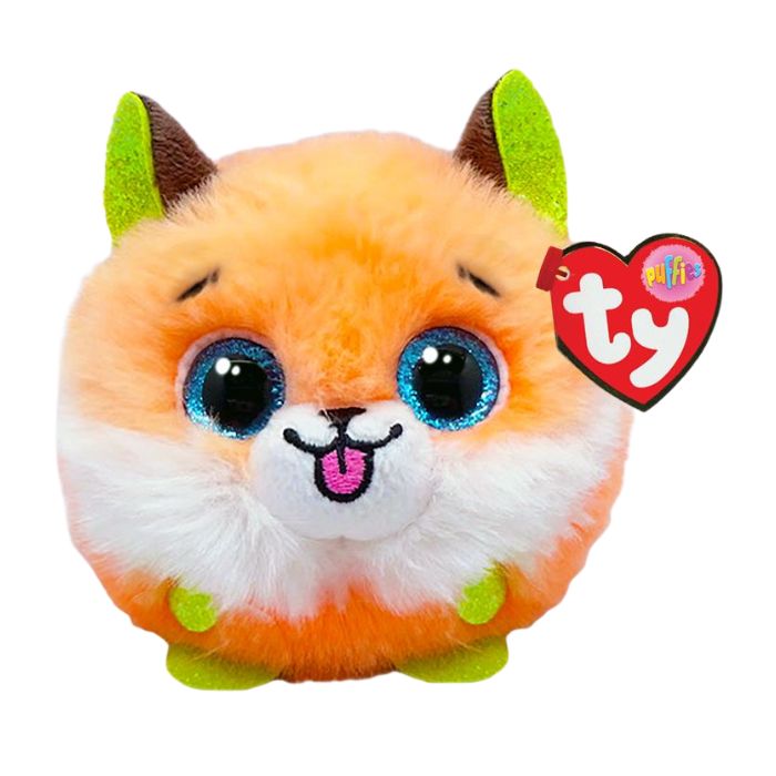 Peluche Sherbet le renard jaune et vert