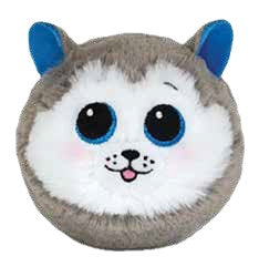 Peluche Slush le husky gris (balle rebondissante)
