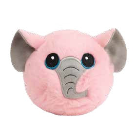 Peluche Emory l'éléphant rose (balle rebondissante)
