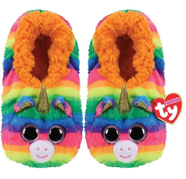 Pantoufles Gemma licorne arc-en-ciel médium