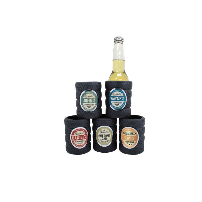 Porte-bière pneu personnalisé - Prénom