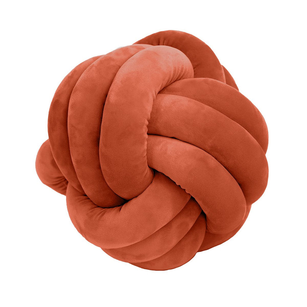 Coussin de réconfort 10 po noeud orange corail