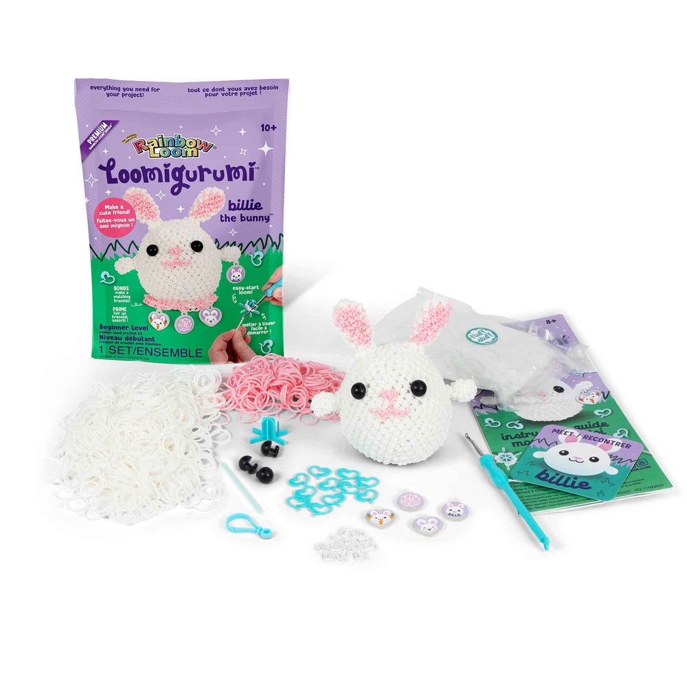 Ensemble de tricot Loomigurumi Billie le lapin (8 ans et plus)