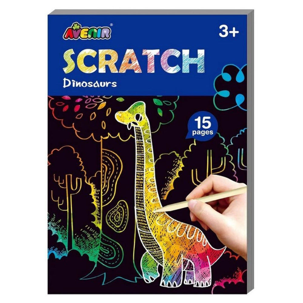 Scratch dessin à gratter 15 pages dinosaures (3 ans et +)