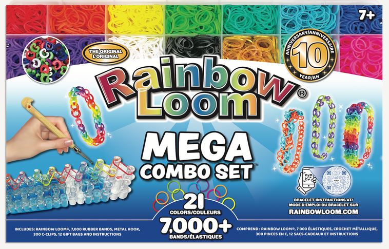 Playwell ensemble de fabrication de bracelets méga coffret Rainbow Loom (7 ans et plus)