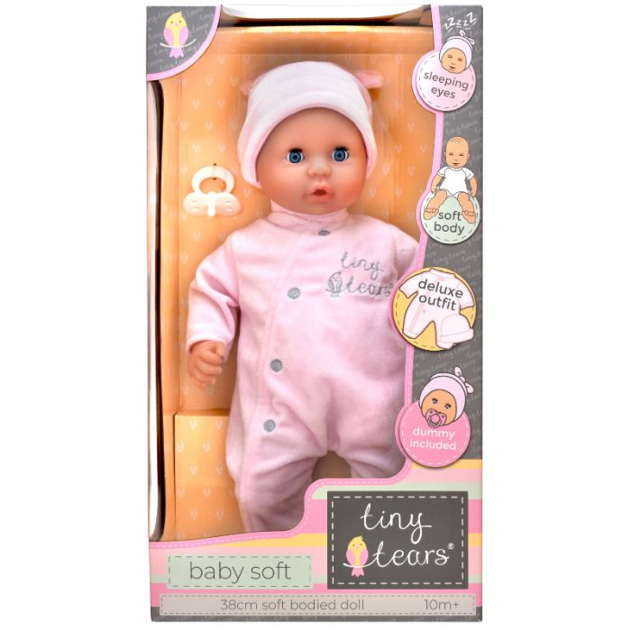 Poupée Tiny Tears 38 cm qui ferme les yeux (10 mois et plus)