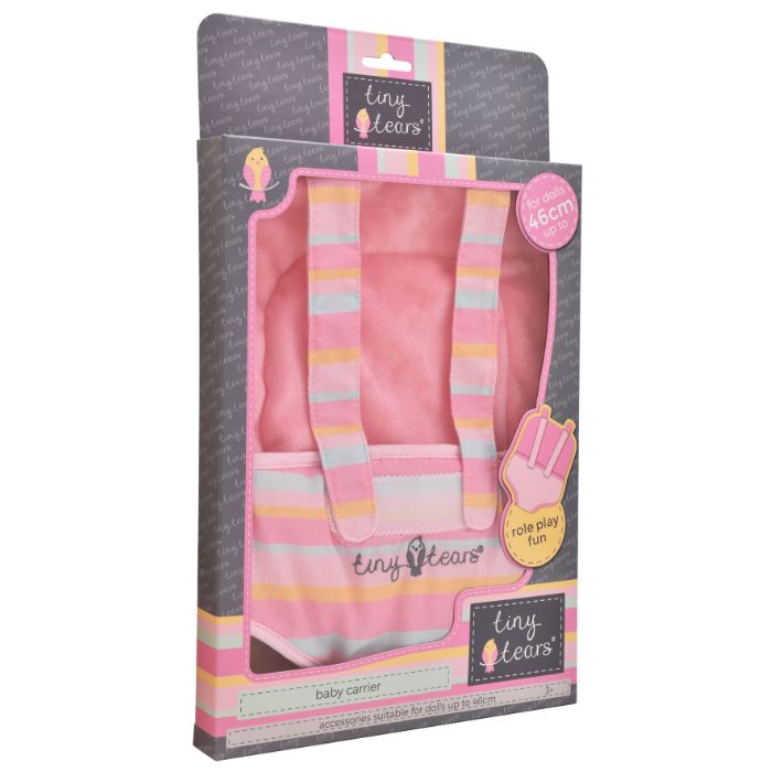 Porte-bébé Tiny Tears rose ligné (3 ans et plus)