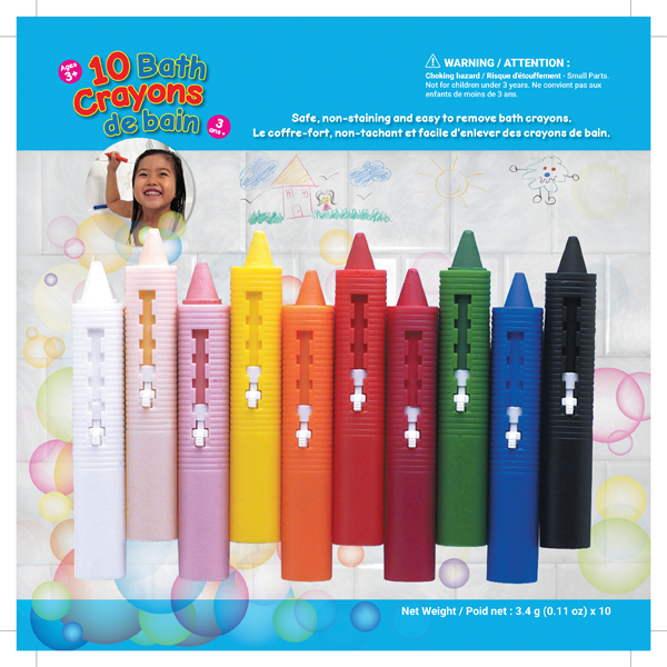 Crayons de bain 10 couleurs