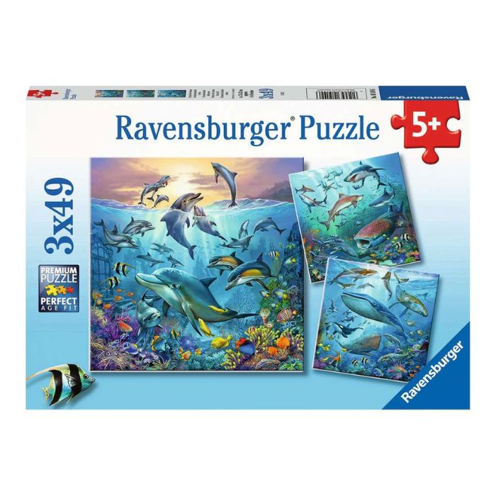Casse-tête Ravensburger 49 morceaux monde sous-marin (boîte de 3)