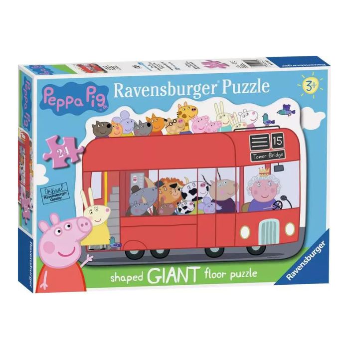 Casse-tête Ravensburger 24 morceaux Peppa Pig dans le bus de Londres