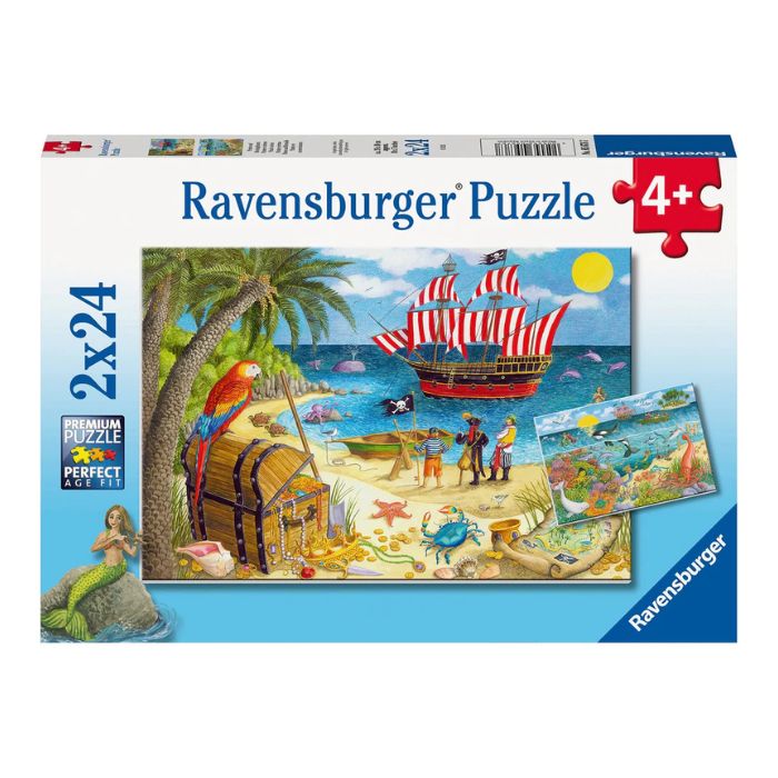 Casse-tête Ravensburger 24 morceaux pirates et sirènes (boîte de 2)