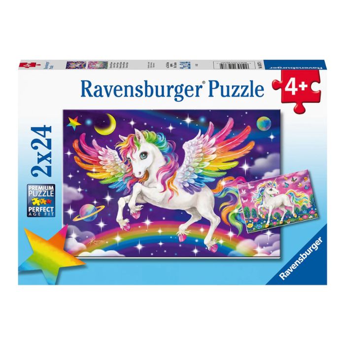 Casse-tête Ravensburger 24 morceaux licorne et Pégase (boîte de 2)