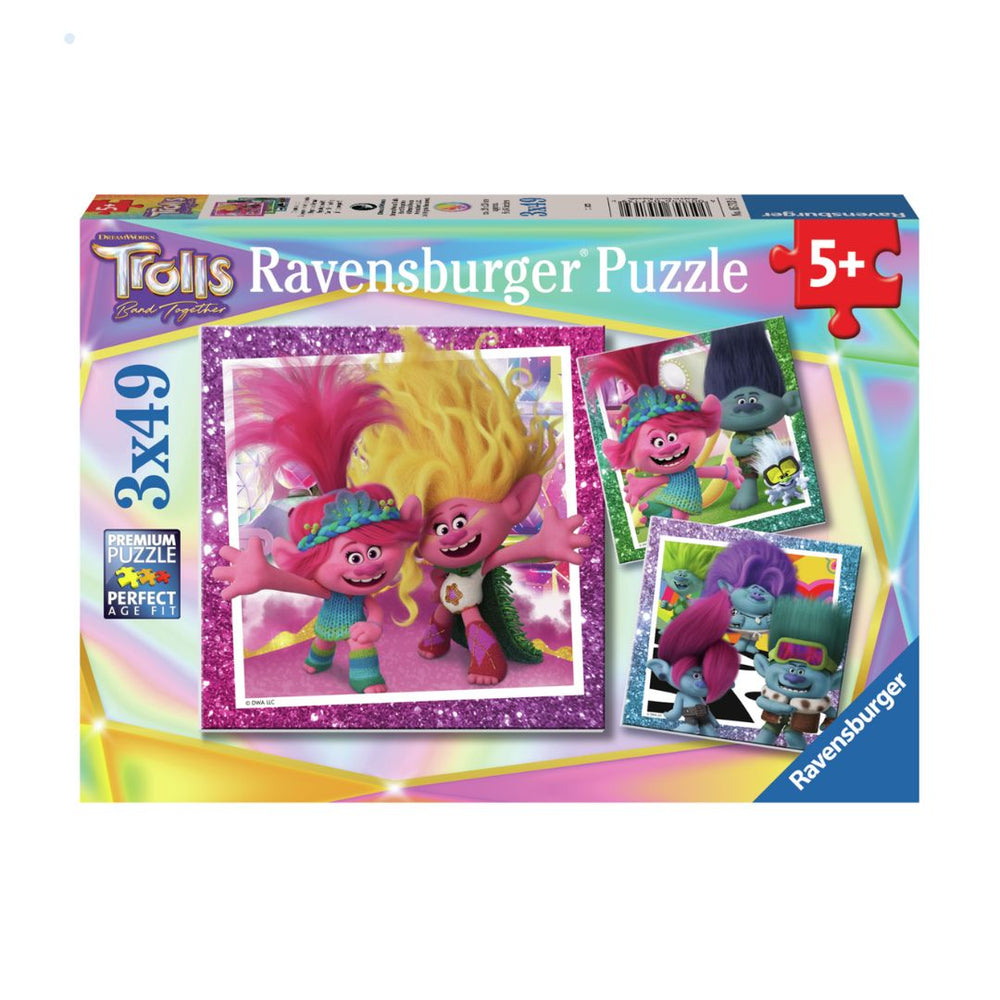 Casse-tête Ravensburger 49 morceaux Trolls (boîte de 3)