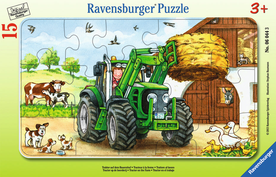 Casse-tête Ravensburger 15 morceaux tracteur à la ferme (3 ans et plus)