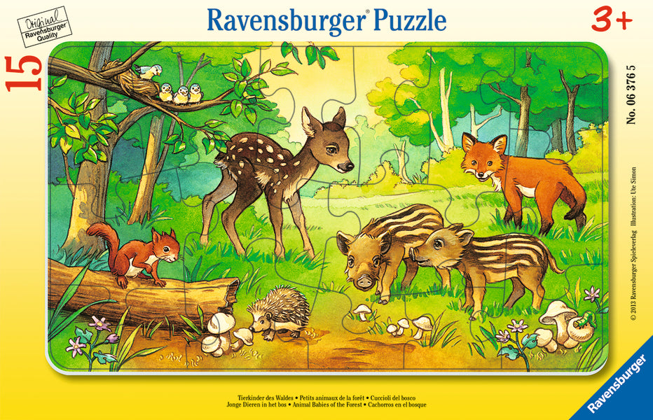 Casse-tête Ravensburger 15 morceaux petits animaux de la forêt (3 ans et +)